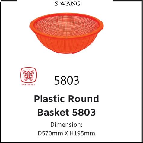 Bakul Bulat Plastic Round Basket Colander Bakul Beras Random