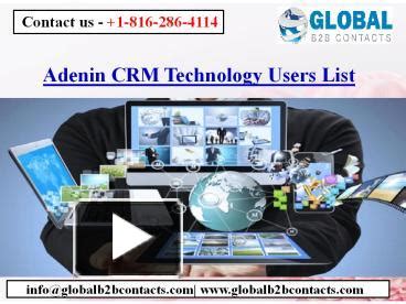 PPT Adenin CRM Technology Users List PowerPoint Presentation Free