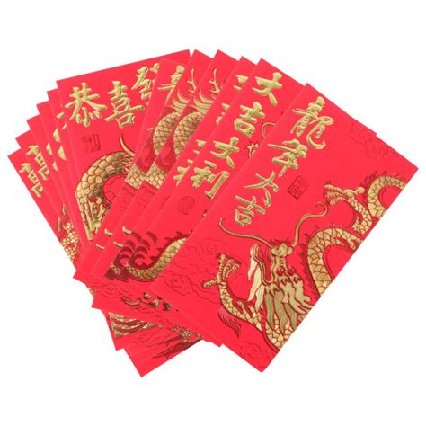 利是封 6pcs set Chinese Dragon New Year Red Envelope Cartoon Red Packet