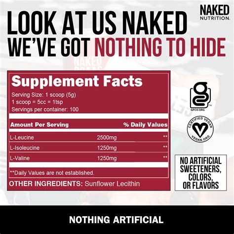 Buy Naked Bcaas Amino Acids Powder Servings Vegan Unflavored