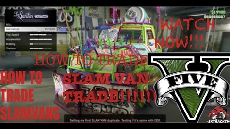 EASY METHOD HOW TO TRADE CARS IN GTA 5 SLAM VAN TRADING GLITCH