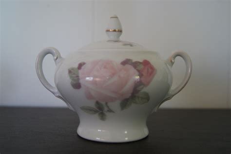 Waldenburg sugar bowl with flowers, roses – my porcelain