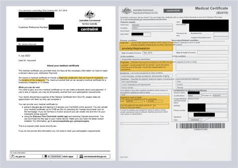 Centrelink Medical Certificate Template