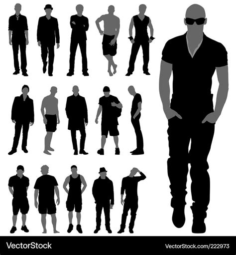 Fashion Man Set Royalty Free Vector Image Vectorstock