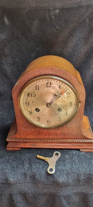 Mantel Clock Junghans Cherry Wood And Brass Bronze Catawiki