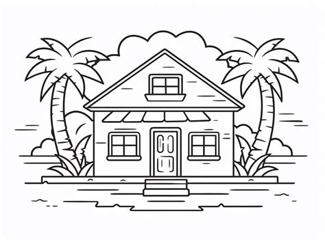 Beach House Coloring Pages Top 47 Free Printable Designs