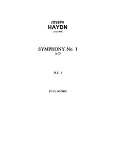 Symphony No In D Major Hob I By J Haydn Sheet Music On Musicaneo