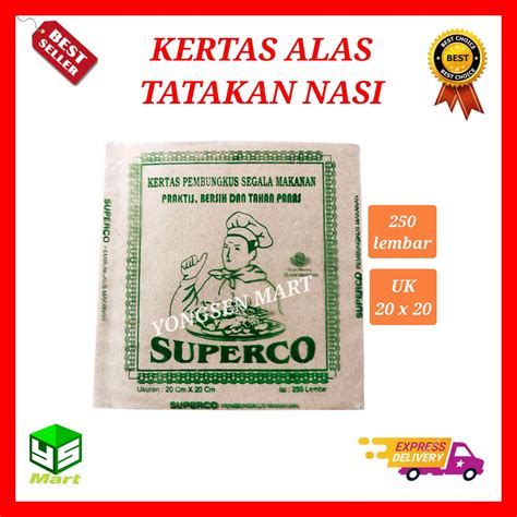 Kertas Nasi Coklat Alas Nasi Kotak 20x20 Isi 250 Lembar Setara Cap