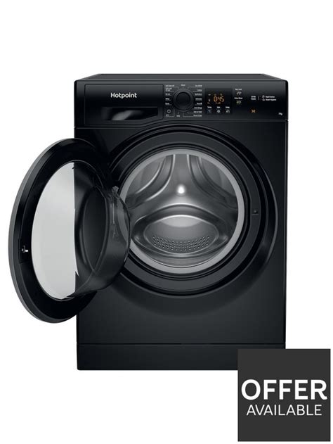 Hotpoint Nswm743ubsukn 7kg Load 1400 Spin Washing Machine Black Uk