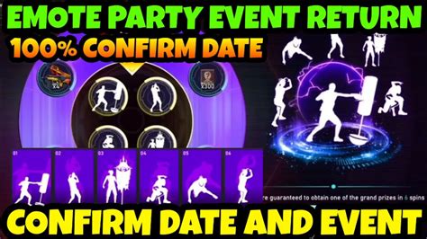 Emote Party Event Return Kab Aayega Youtube