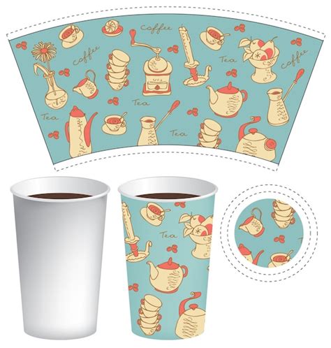 Premium Vector Paper Cup Template For Hot Drinks