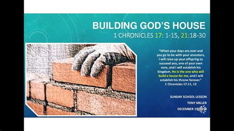 Sunday School Lesson December 15 2019 Building Gods House 1