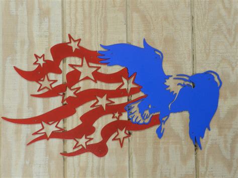 American Flag Eagle Metal Wall Art | Etsy