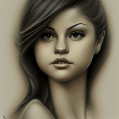 Dibujo A L Piz De Selena Gomez De Milt Kahl Creative Fabrica