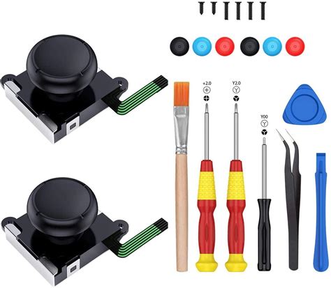 2-Pack 3D Joycon Joystick Replacement,ABLEWE Analog Thumb Stick Joy Con ...