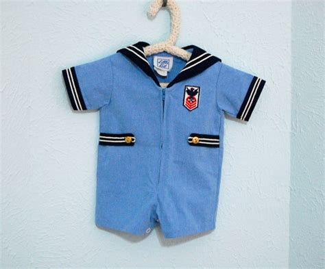 vintage sailor outfit baby boy 3-6 months