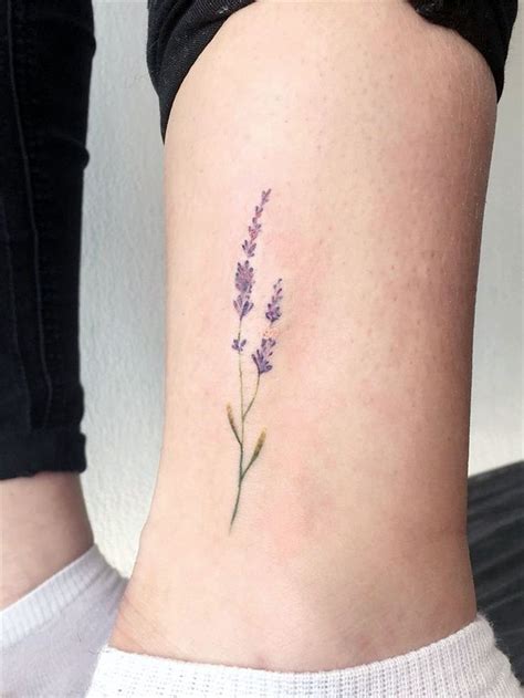 Simple Lavender Flower Tattoo Ideas For Women