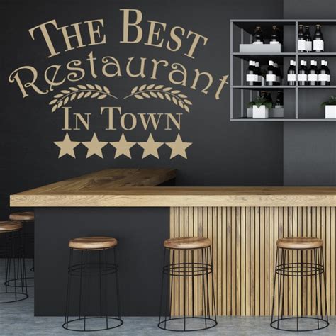 Best Restaurant In Town Kitchen Quote Wall Sticker