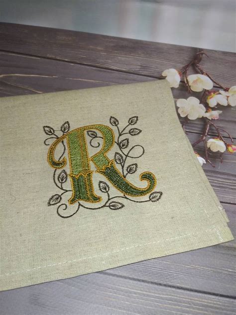 Monogram embroidery napkins Personalized Custom napkins | Etsy