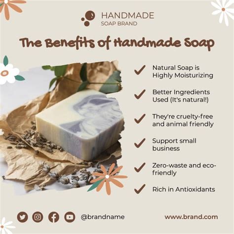 Design This Floral Hand Drawn Homemade Soap Facebook Post Layout Online