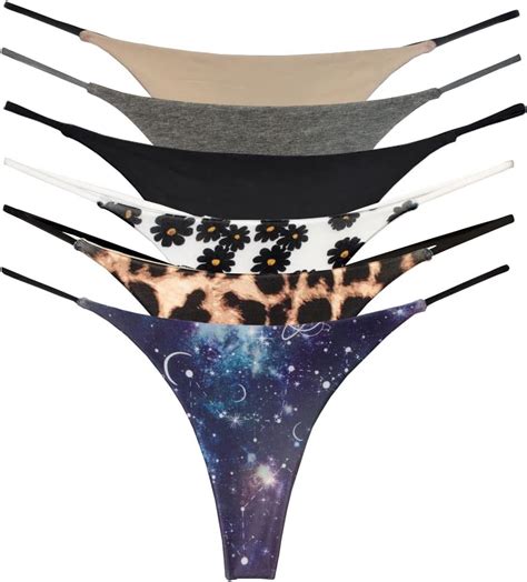 Amazon Amziran Sexy Varieties Of Women Thong Pack Lacy G String Bikini High Waist Underwear