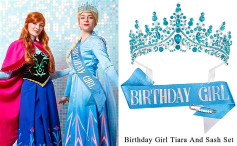 Amazon Tobatoba Birthday Sash Birthday Crowns For Women Girls