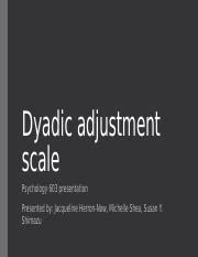 dyadic adjustment scale dyadic adjustment scale psychology