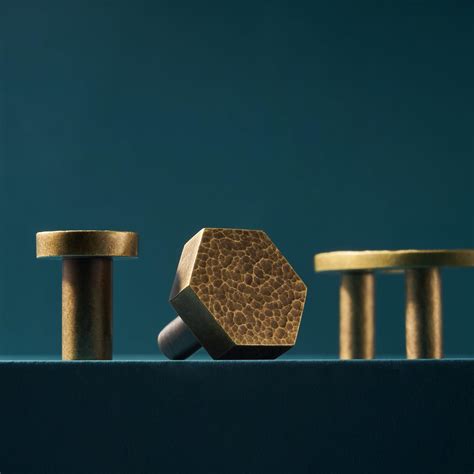 paro hammered brass knobs handle shop couture