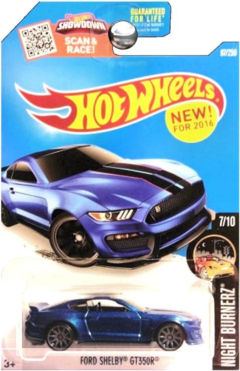 Amazon Hot Wheels Night Burnerz Ford Shelby Gt R Blue Toys Games