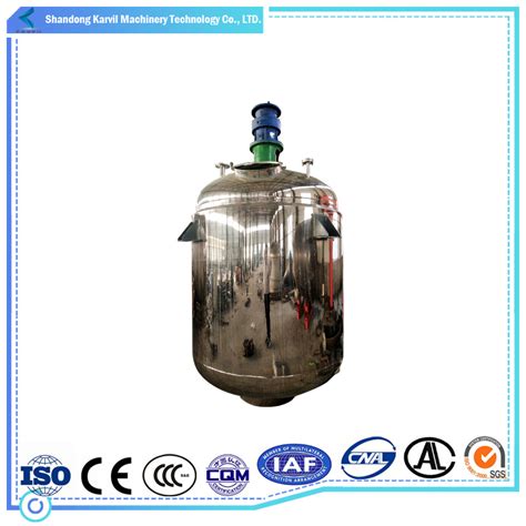 Vertical Double Jacket Reactor Mixing Kettle Blending Vessel For Mixing