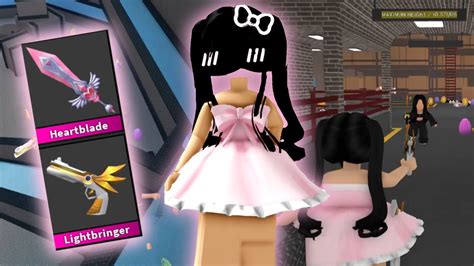 Playing Mm2 As A Pretty Pink Princess 🎀👠 Murder Mystery 2 Youtube