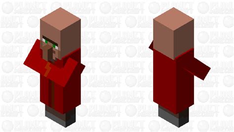 Simple Red Robe Villager Minecraft Mob Skin