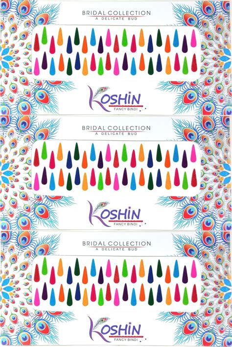 Koshin Multi Color Tilak Medium Size Height Cm Forehead Bindi For