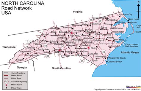 North Carolina County Map