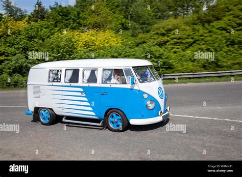 1966 60s Sixties Blue White VW Volkswagen Campervan Modified 60s VW