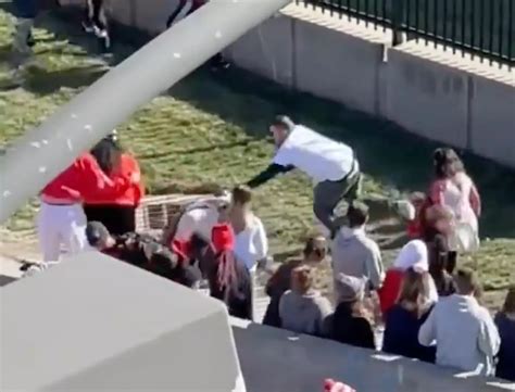 Heart Stopping Moment Heroic Kansas City Chief Fans Tackle Suspected