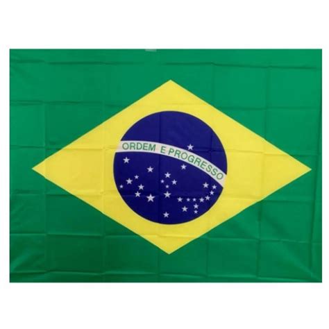 Bandeira do Brasil Grande Pano Tecido Poliéster Bordas Costuradas