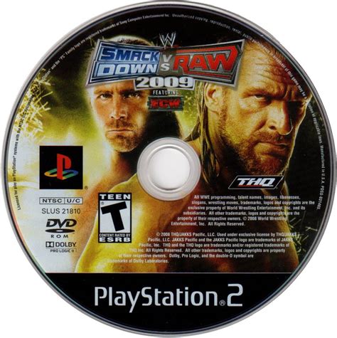 WWE Smackdown Vs Raw 2009 Cover Or Packaging Material MobyGames