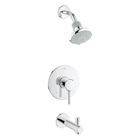 GROHE Concetto Single-Handle Tub and Shower Faucet in StarLight Chrome ...