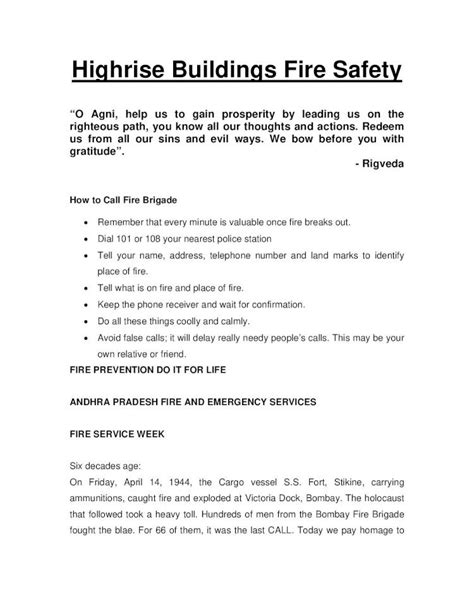 Pdf Highrise Buildings Fire Safety