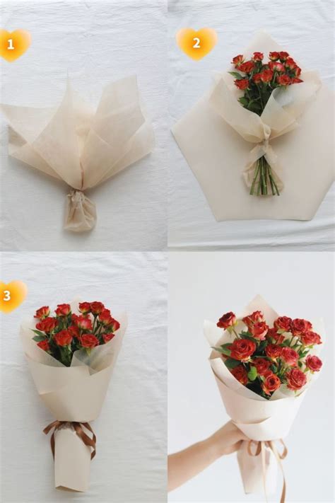 Instructions For How To Wrap A Bouquet Of Roses