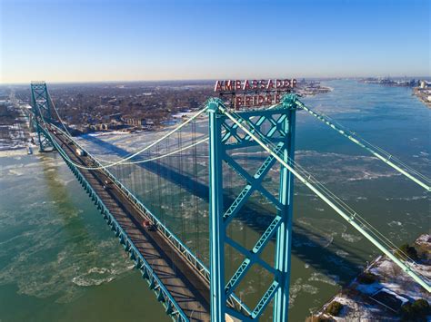 Ambassador Bridge Drone Photography