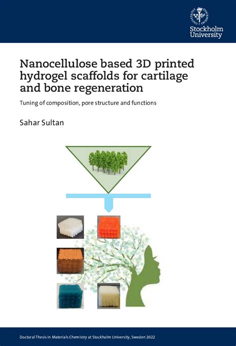 Nanocellulose Based 3d Printed Hydrogel Scaffolds For Cartilage And