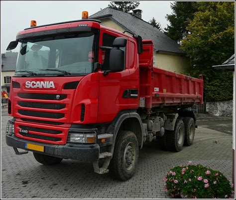 Scania G440 Kipper Abgestellt Bei Einer Baustelle Am 28092010