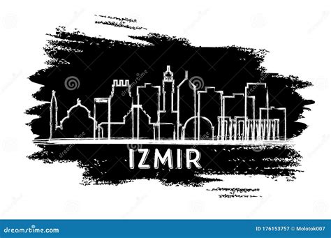 Izmir Turkey City Map In Retro Style Outline Map Vector Illustration