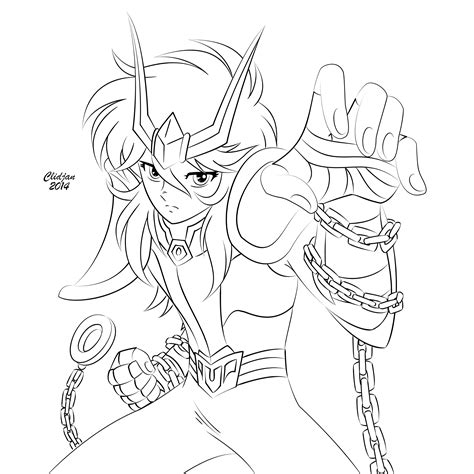 Andromeda Shun Lineart V2 By Clidjan On Deviantart