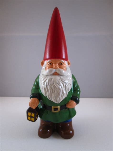 Hand Painted Ceramic Garden Gnome Figurine By EnhancedArt On Etsy