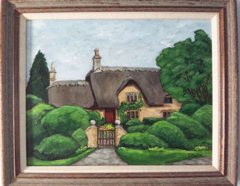 Cotswold Cottage Painted In Acrylics Cotswold Cottage Painting Art