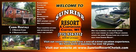 Chetek Wisconsin Resort Guide - chetek.com