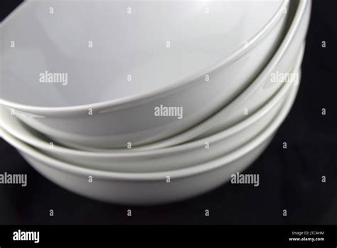 Some White Ceramic Bowls Ceramicsporcelain Dish Stock Photo Alamy